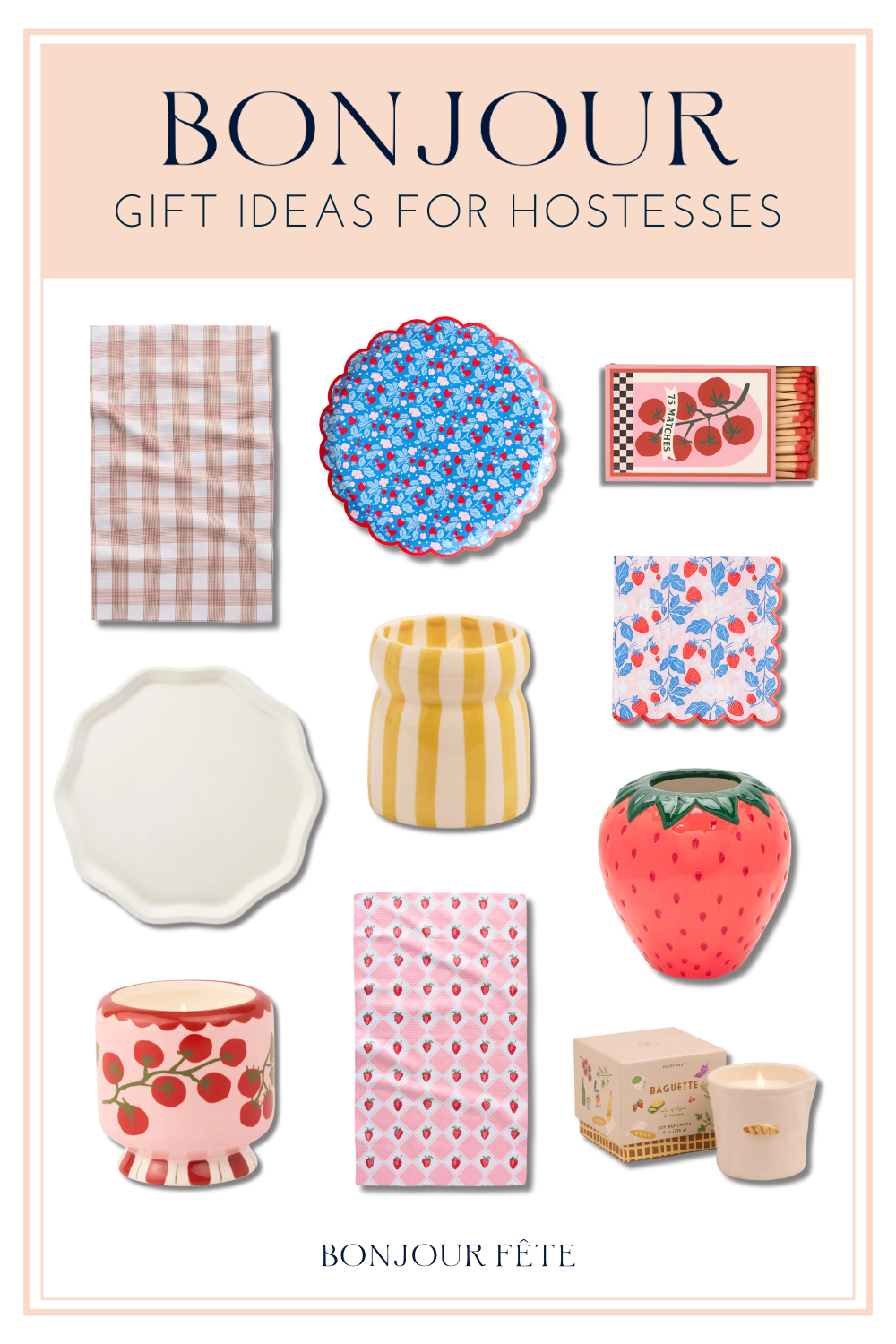 gifts for hostesses candles tea towels matches vases