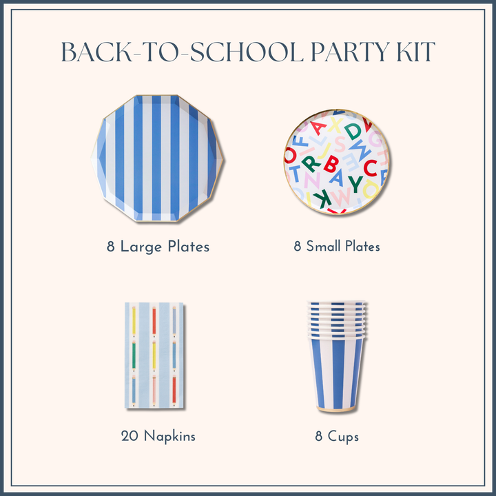 BACK-TO-SCHOOL PARTY KIT Bonjour Fête  BACK-TO-SCHOOL PARTY KIT Bonjour Fete - Party Supplies
