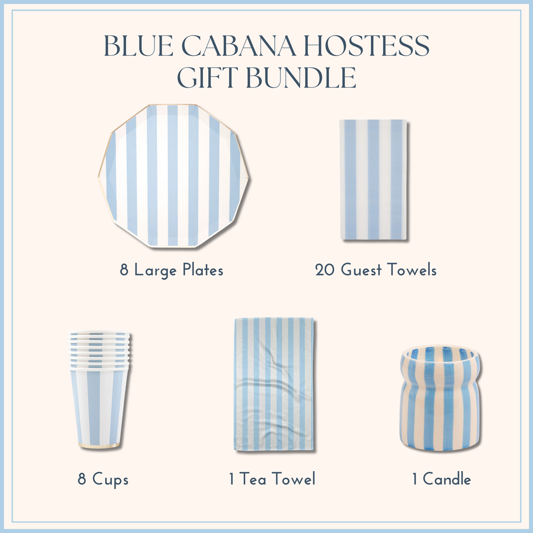 BLUE CABANA HOSTESS GIFT BUNDLE Bonjour Fête  BLUE CABANA HOSTESS GIFT BUNDLE Bonjour Fete - Party Supplies