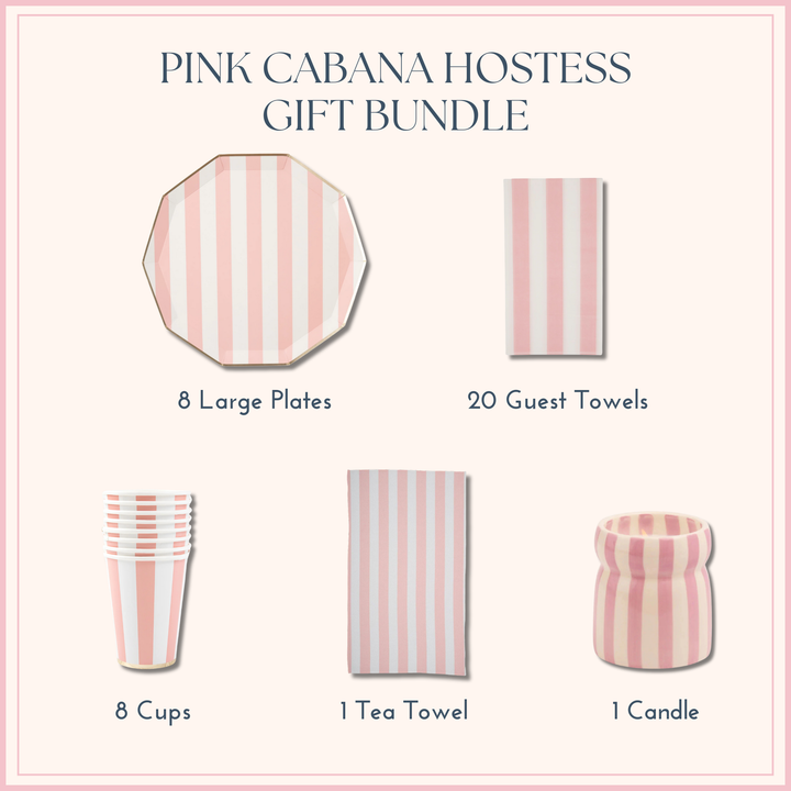 PINK CABANA HOSTESS GIFT BUNDLE Bonjour Fête  PINK CABANA HOSTESS GIFT BUNDLE Bonjour Fete - Party Supplies