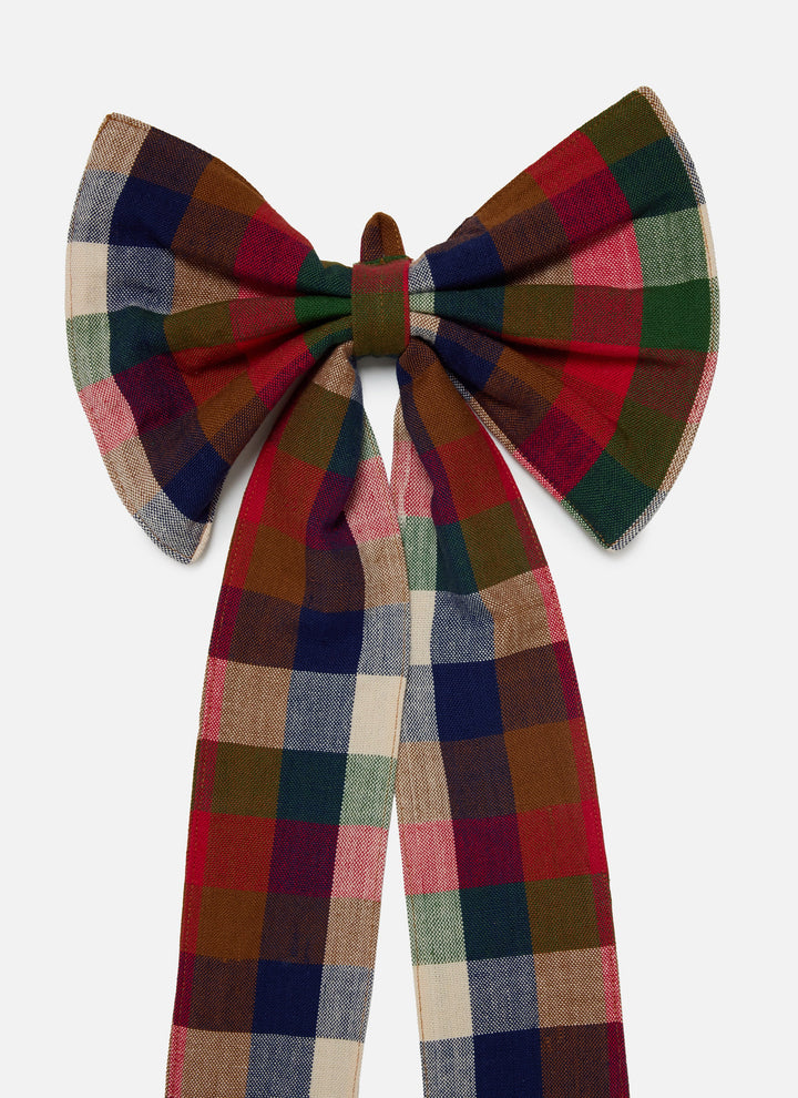 GINGHAM - Pine Fabric Bow