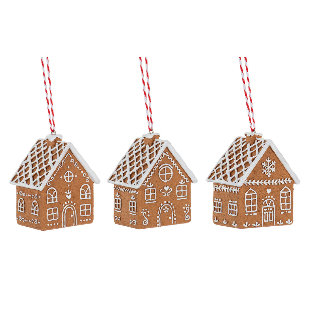 GINGERBREAD HOUSE ORNAMENT Ganz Bonjour Fete - Party Supplies