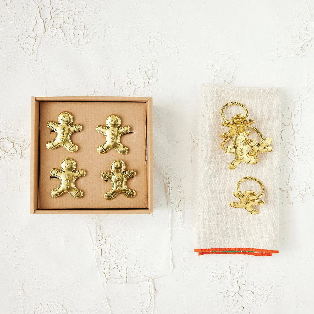 GINGERBREAD MAN NAPKIN RINGS Bonjour Fête  GINGERBREAD MAN NAPKIN RINGS Bonjour Fete - Party Supplies