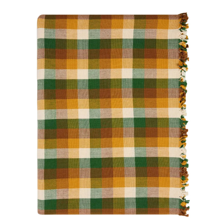 GINGHAM - Oak Tablecloth Heather Taylor Home variable Small GINGHAM - Oak Tablecloth Bonjour Fete - Party Supplies