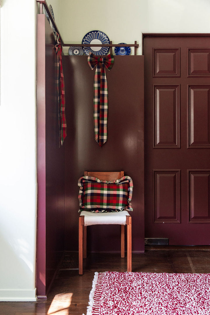 GINGHAM - Pine Fabric Bow