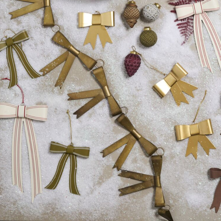 GOLD BOW METAL GARLAND Accent Decor GOLD BOW METAL GARLAND Bonjour Fete - Party Supplies