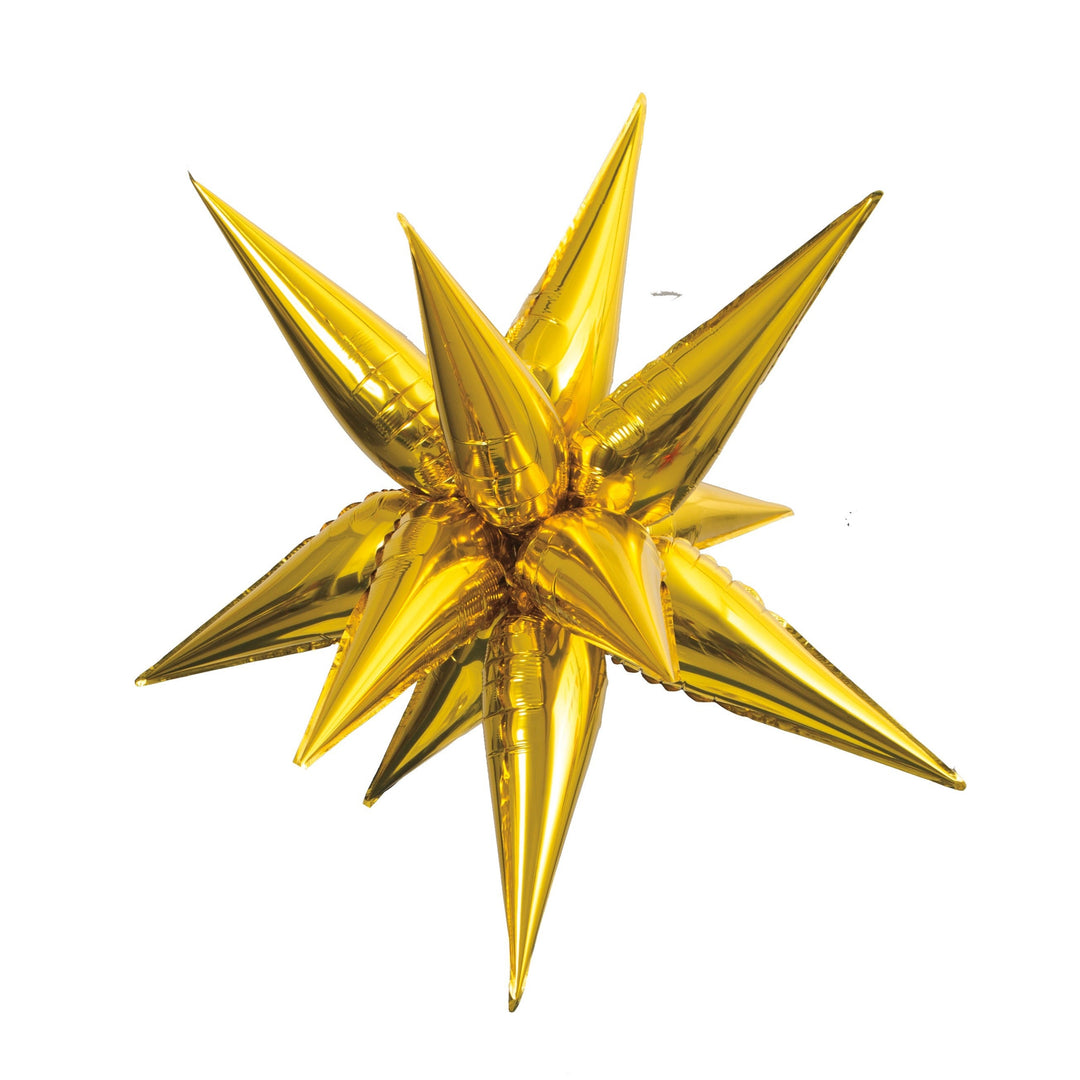 GOLD 3D STARBURST FOIL BALLOON Bonjour Fête Bonjour Fete - Party Supplies