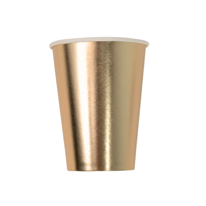 GOLD SIGNATURE CUPS Bonjour Fete Cups Bonjour Fete - Party Supplies