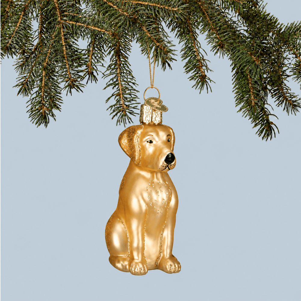 Yellow Lab Christmas Ornament