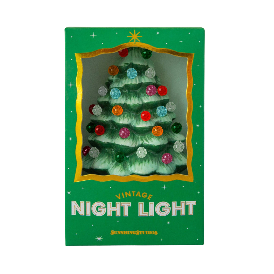 GREEN VINTAGE TREE NIGHT LIGHT Sunshine Studios GREEN VINTAGE TREE NIGHT LIGHT Bonjour Fete - Party Supplies