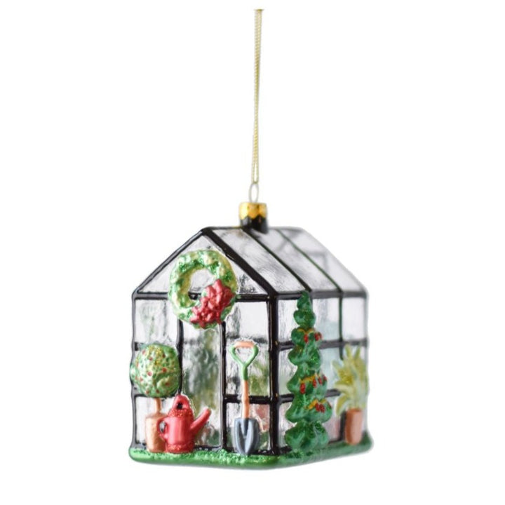 GREENHOUSE ORNAMENT Ganz Red Watering Can Bonjour Fete - Party Supplies