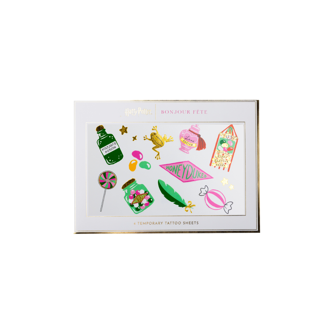 HARRY POTTER X BONJOUR FETE HONEYDUKES TATTOOS Bonjour Fête Stickers & Temporary Tattoos HARRY POTTER X BONJOUR FETE HONEYDUKES TATTOOS Bonjour Fete - Party Supplies