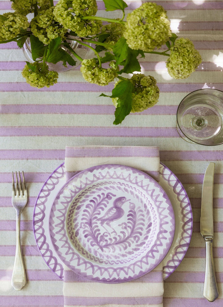 LILAC & CREAM - Stripe Napkins Heather Taylor Home simple LILAC & CREAM - Stripe Napkins Bonjour Fete - Party Supplies