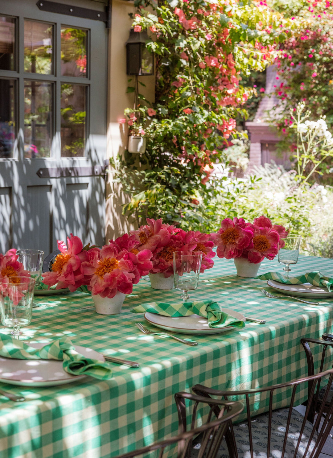 Gingham Lime Tablecloth