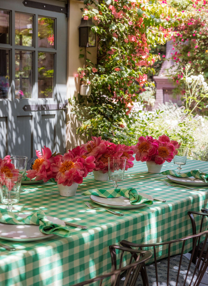 Gingham Lime Tablecloth
