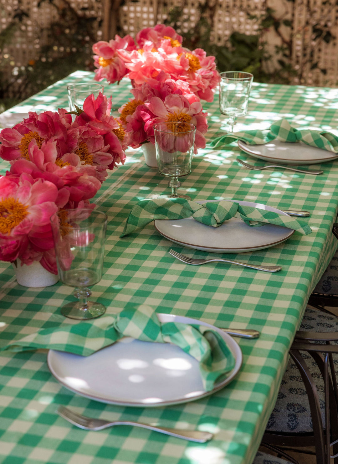 Gingham Lime Napkins