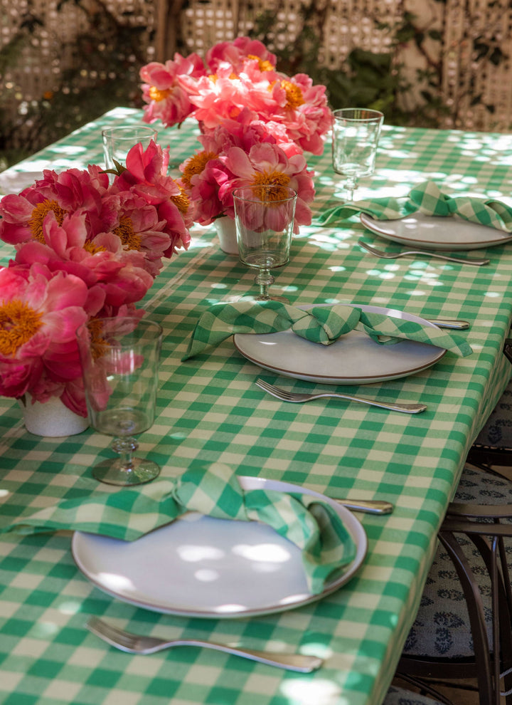 Gingham Lime Napkins