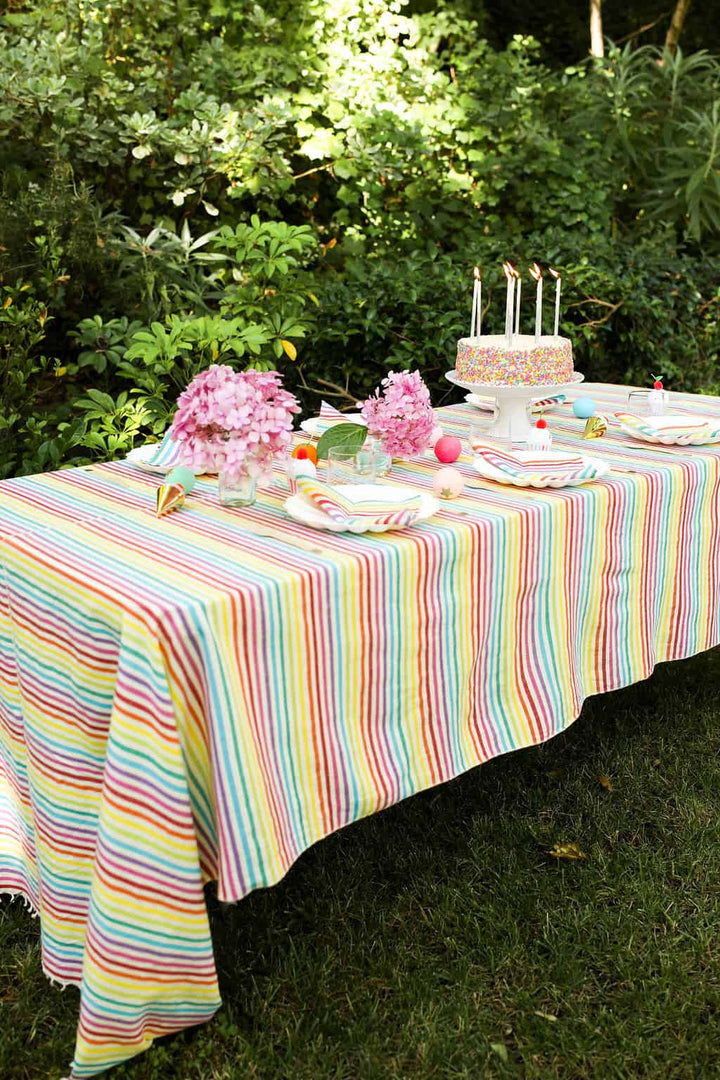 MULTI STRIPE - Rainbow Napkins Heather Taylor Home simple MULTI STRIPE - Rainbow Napkins Bonjour Fete - Party Supplies