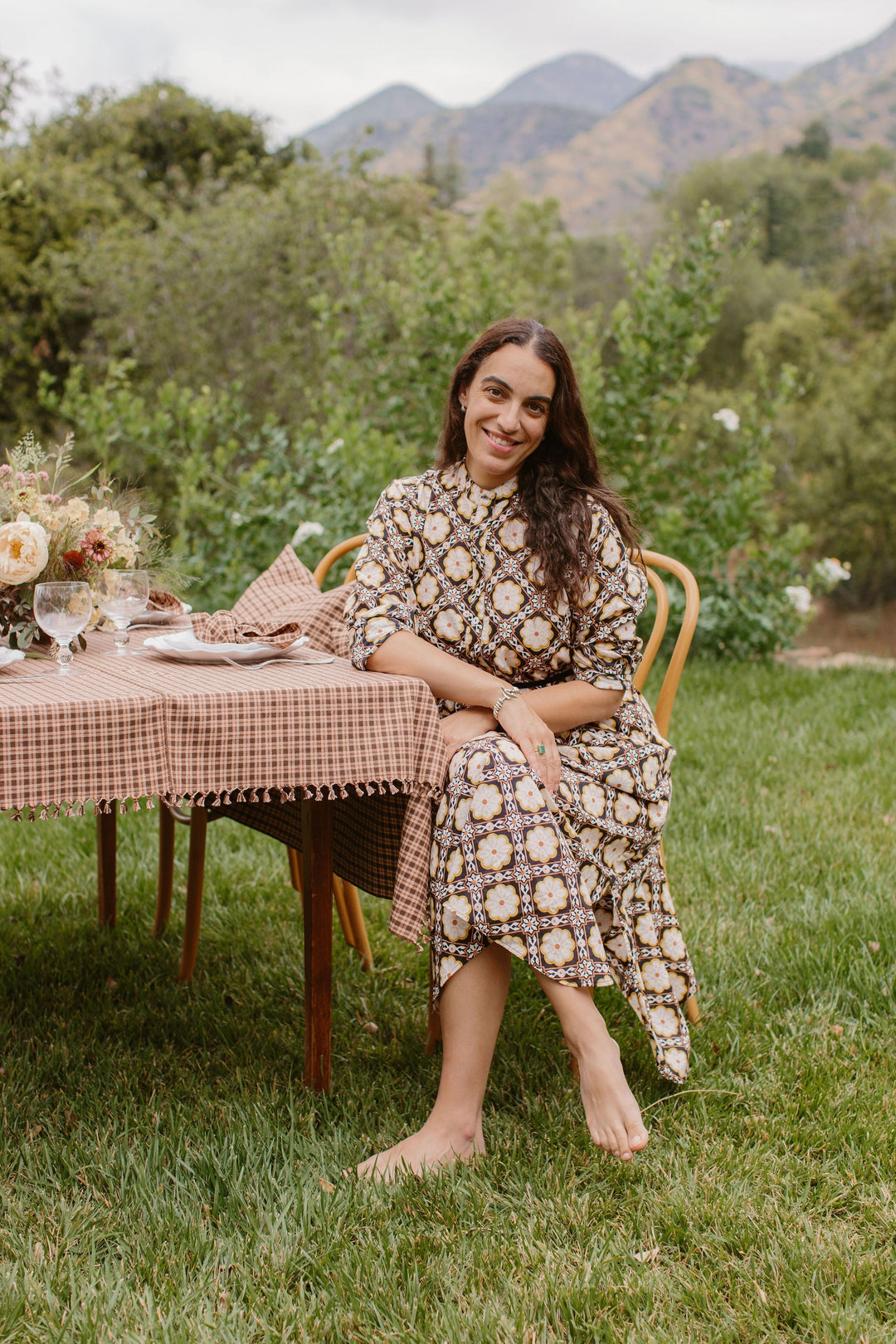 HUDSON PLAID - Sienna Tablecloth Heather Taylor Home variable HUDSON PLAID - Sienna Tablecloth Bonjour Fete - Party Supplies