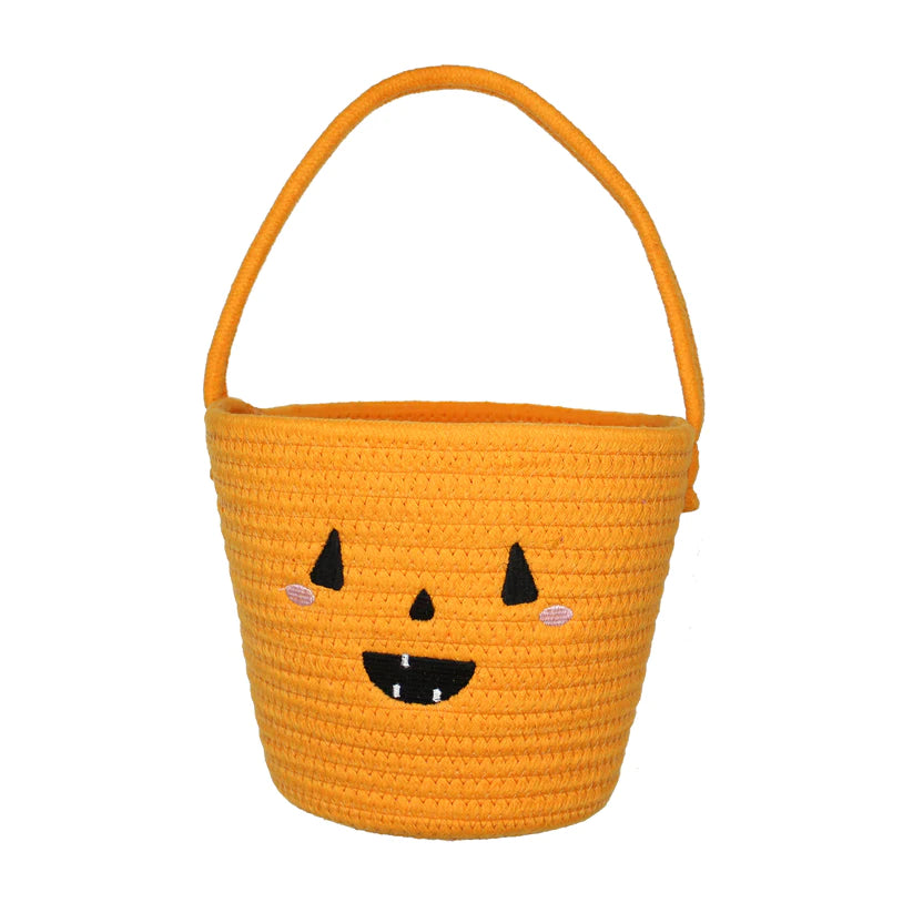 HALLOWEEN PUMPKIN ROPE BASKET Emerson and Friends Bonjour Fete - Party Supplies