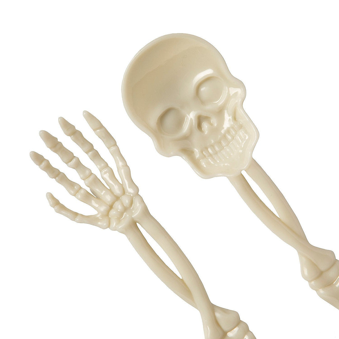 HALLOWEEN SKELETON FORK & SPOON SET Fun Express Bonjour Fete - Party Supplies