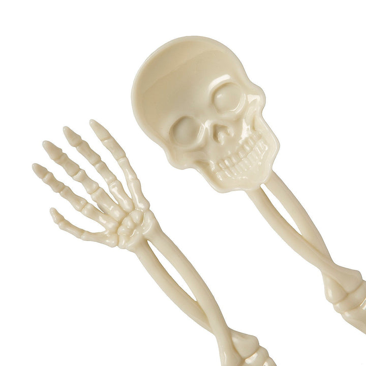 HALLOWEEN SKELETON FORK & SPOON SET Fun Express Bonjour Fete - Party Supplies