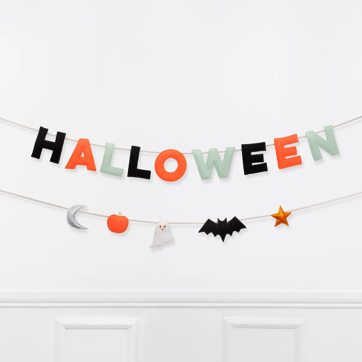 HALLOWEEN FELT GARLAND Meri Meri Halloween Party Decorations Bonjour Fete - Party Supplies