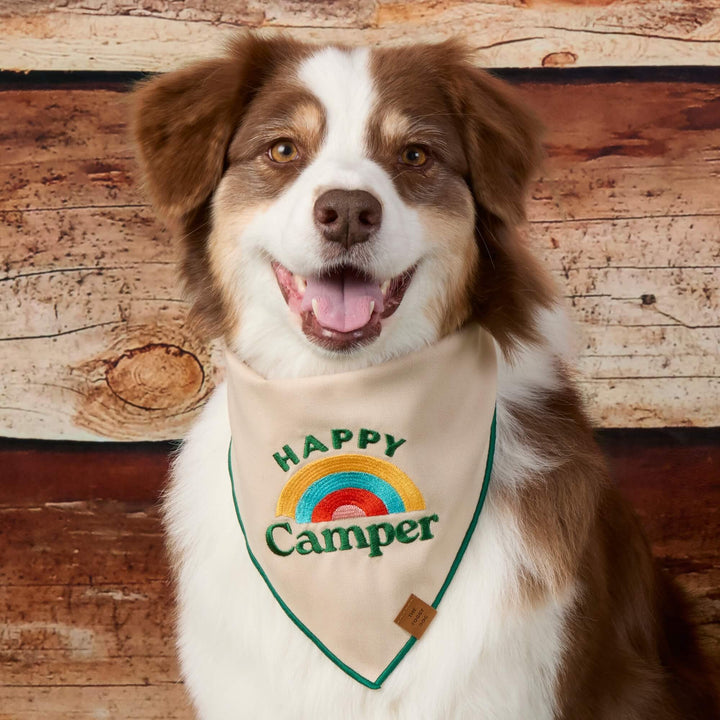 Happy Camper Embroidered Dog Bandana