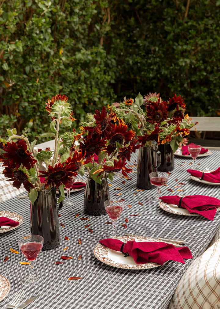 HARRISON PLAID - Black Tablecloth Heather Taylor Home HARRISON PLAID - Black Tablecloth Bonjour Fete - Party Supplies