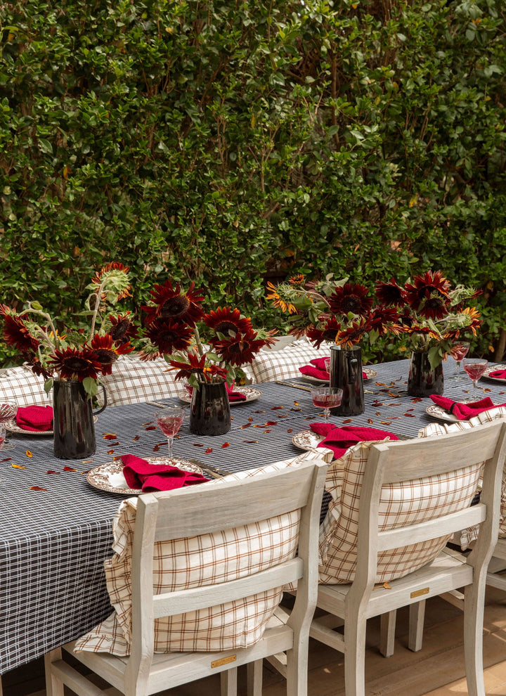 HARRISON PLAID - Black Tablecloth Heather Taylor Home HARRISON PLAID - Black Tablecloth Bonjour Fete - Party Supplies
