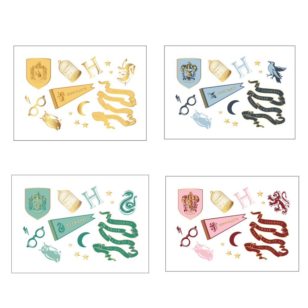 HARRY POTTER X BONJOUR FETE HOUSE PRIDE TATTOOS Bonjour Fête Stickers & Temporary Tattoos HARRY POTTER X BONJOUR FETE HOUSE PRIDE TATTOOS Bonjour Fete - Party Supplies