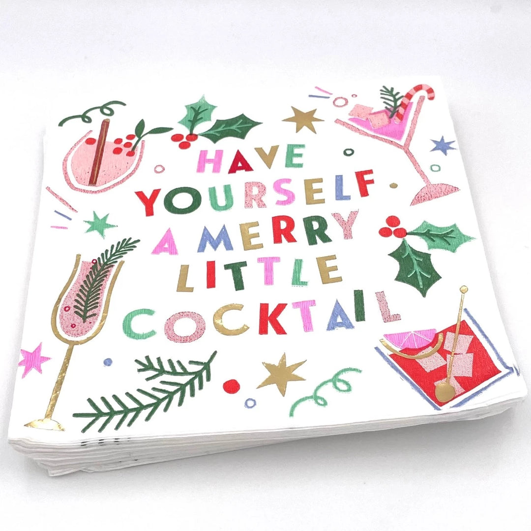 HAVE YOURSELF A MERRY LITTLE COCKTAIL NAPKINS soiree-sisters Christmas Holiday Party Supplies Bonjour Fete - Party Supplies
