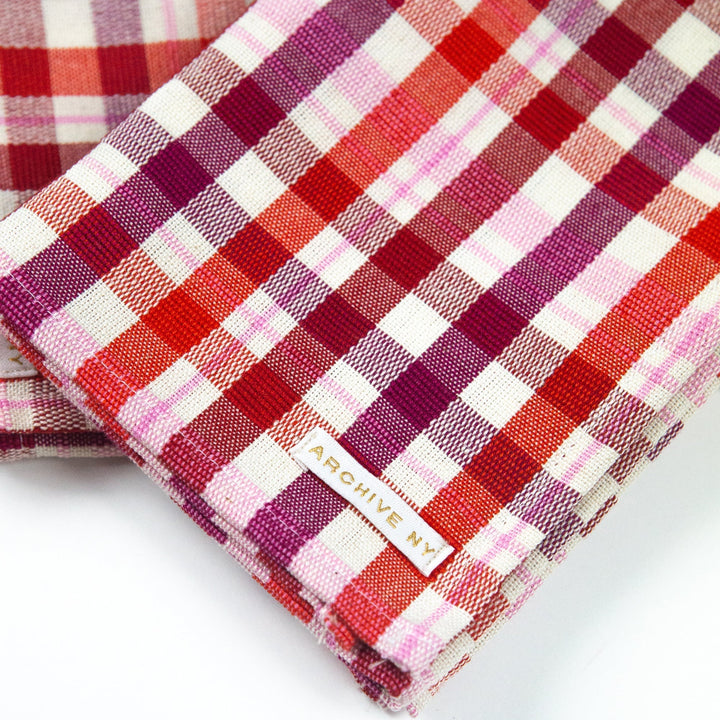 Noel Plaid Dinner Napkin Set Archive New York Kitchen Noel Plaid Dinner Napkin Set Bonjour Fete - Party Supplies