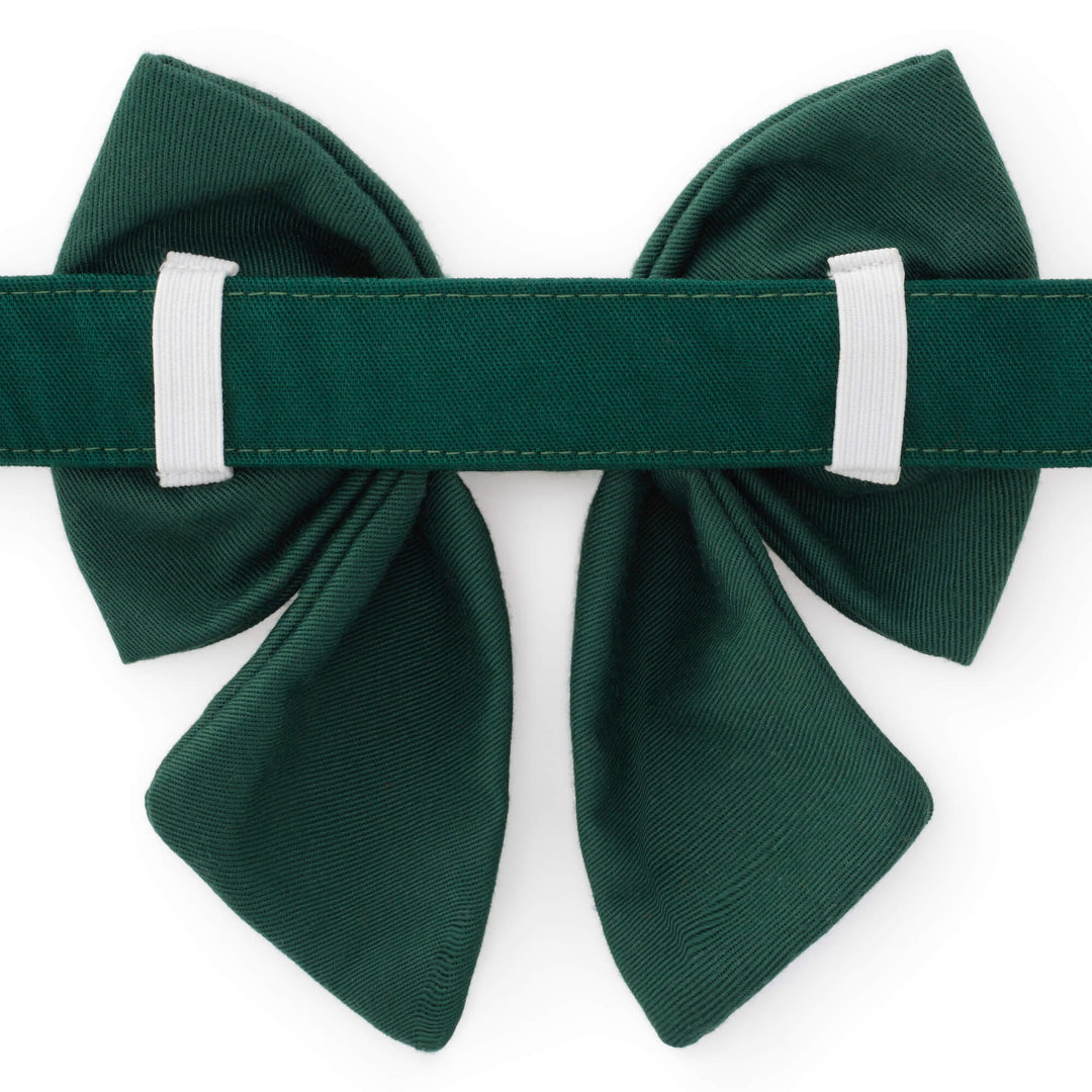 Fall Foliage Embroidered Lady Dog Bow