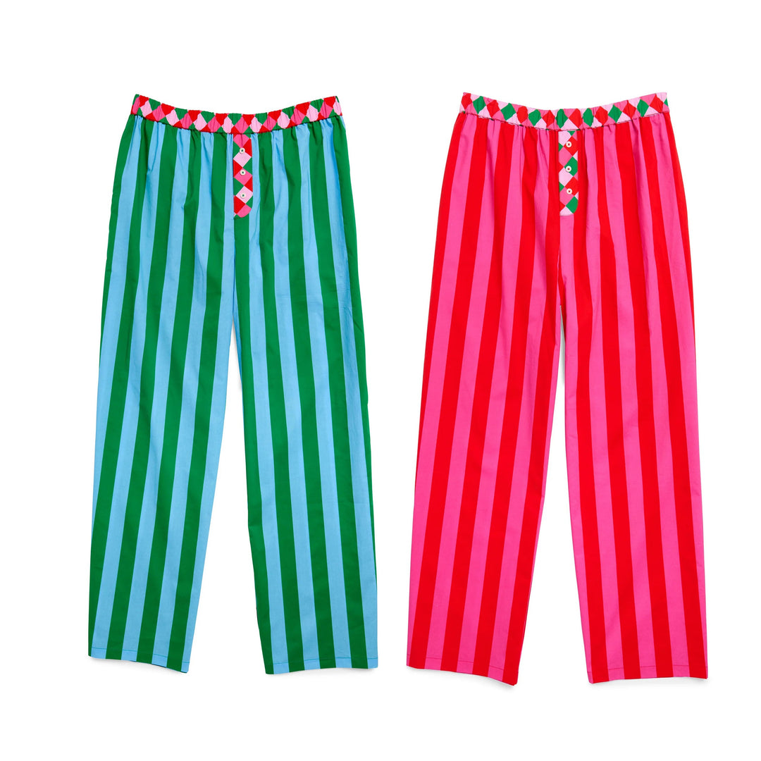 Festive Stripe Boxer Pant Shiraleah Retail Pants Festive Stripe Boxer Pant Bonjour Fete - Party Supplies