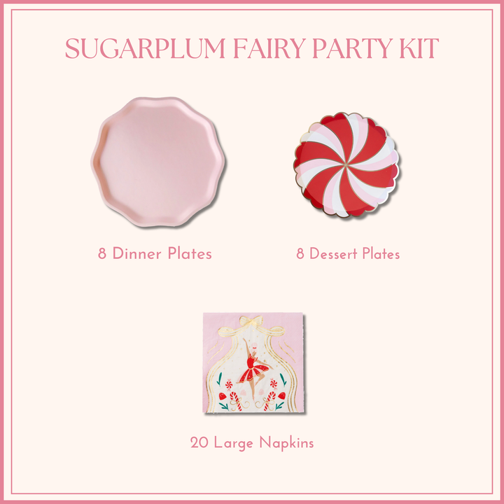 SUGARPLUM FAIRY PARTY KIT Bonjour Fête  SUGARPLUM FAIRY PARTY KIT Bonjour Fete - Party Supplies