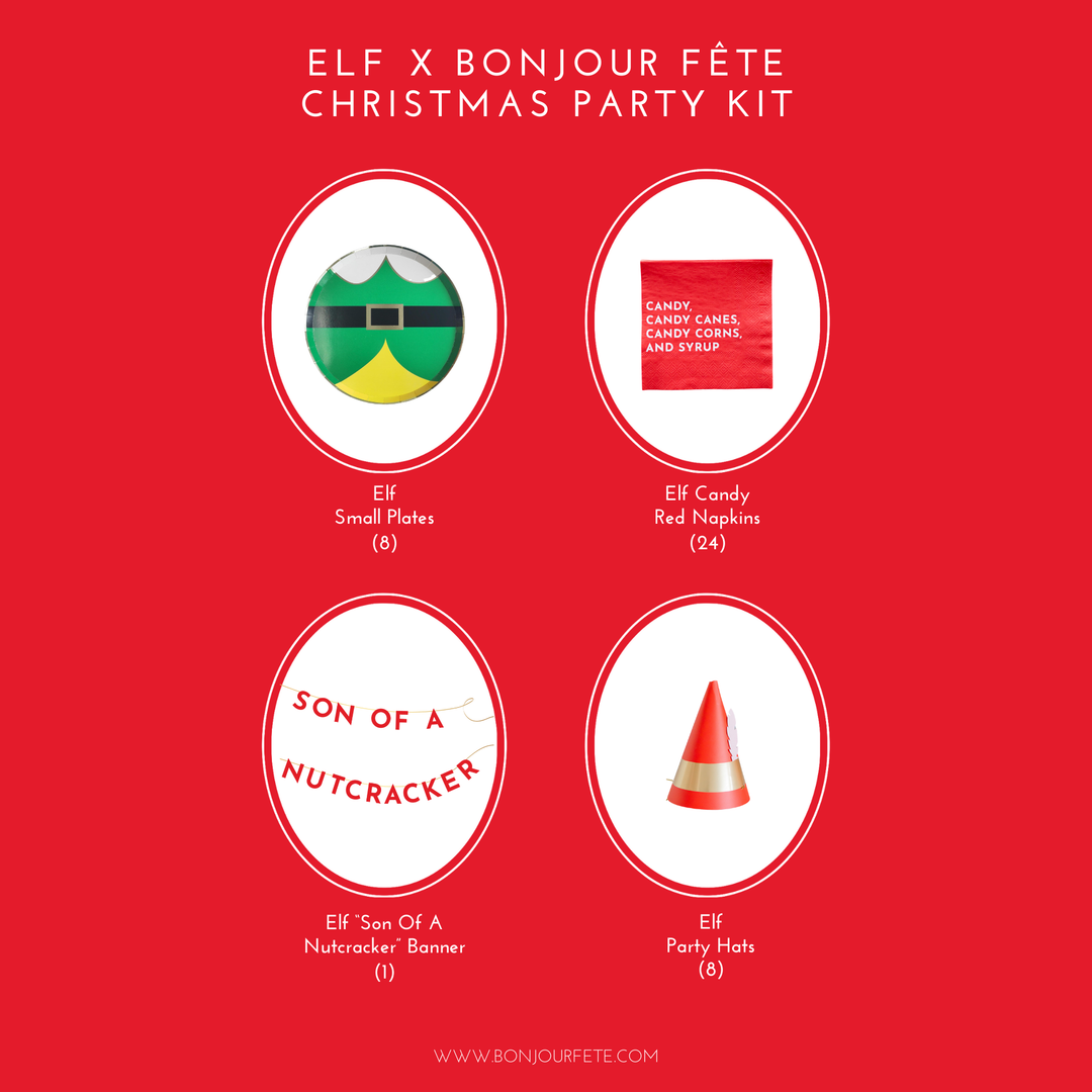 ELF X BONJOUR FÊTE CHRISTMAS PARTY KIT Bonjour Fête  Bonjour Fete - Party Supplies