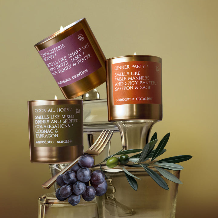 Dinner Party Anecdote Candles candles Tumbler Dinner Party Bonjour Fete - Party Supplies