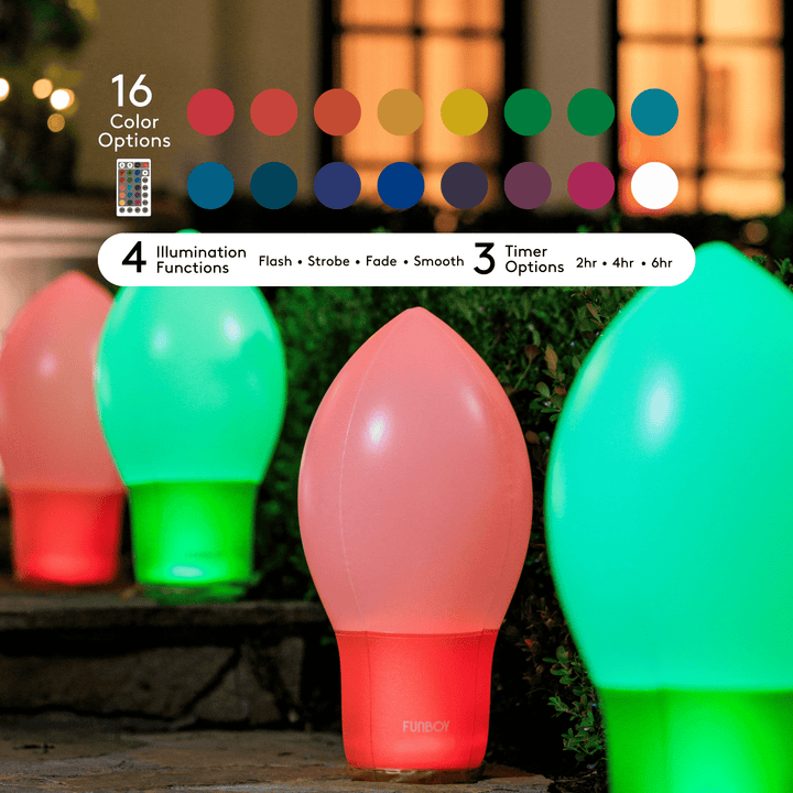 Inflatable Christmas Bulbs Funboy Holiday Decor Inflatable Christmas Bulbs Bonjour Fete - Party Supplies