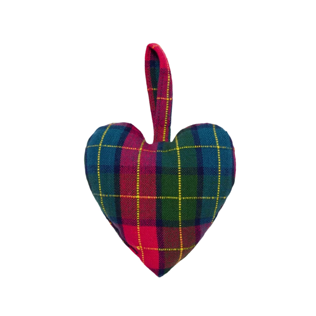 HOLLY PLAID - Multi Heart Ornament Heather Taylor Home simple HOLLY PLAID - Multi Heart Ornament Bonjour Fete - Party Supplies