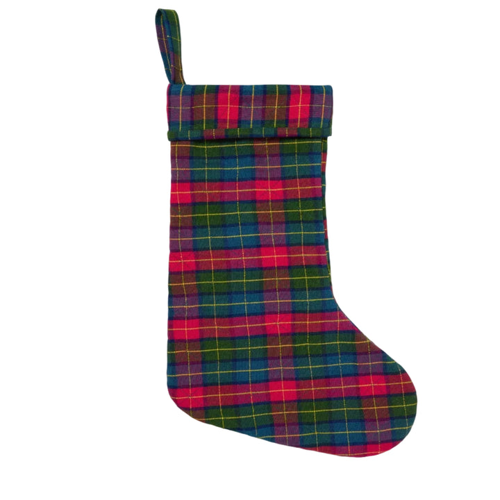 HOLLY PLAID -  Quilted Multi Stocking Heather Taylor Home simple HOLLY PLAID -  Quilted Multi Stocking Bonjour Fete - Party Supplies