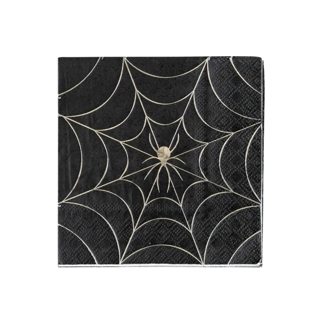 HOLOGRAPHIC SPIDER WEB COCKTAIL NAPKINS My Mind’s Eye 0 Faire Bonjour Fete - Party Supplies