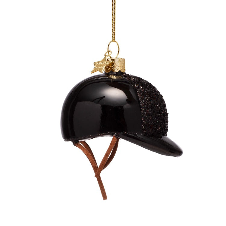 HORSE RIDING HELMET GLASS ORNAMENT Vondels HORSE RIDING HELMET GLASS ORNAMENT Bonjour Fete - Party Supplies