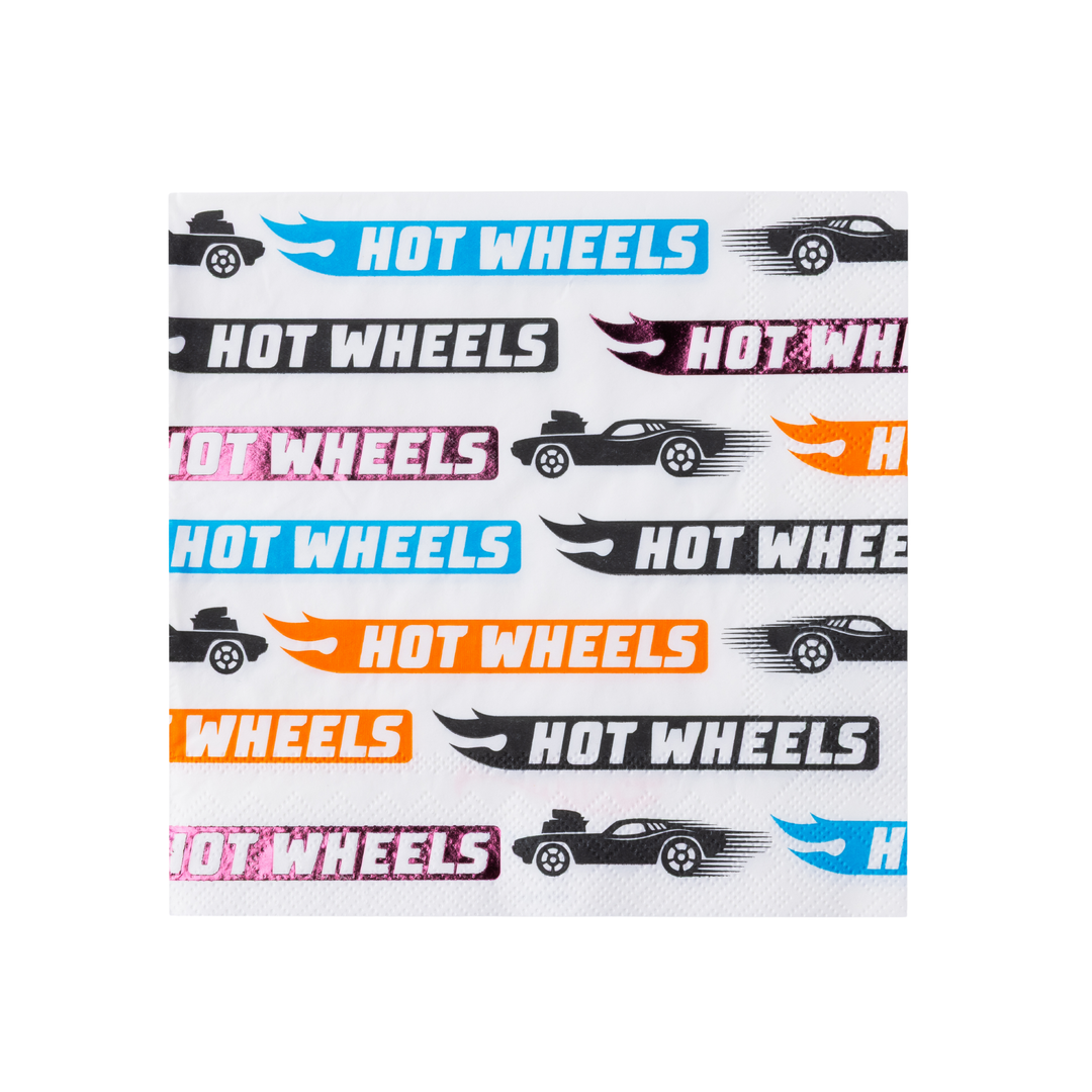 HOT WHEELS™  X BONJOUR FETE MULTICOLOR RACE CAR LARGE NAPKINS Bonjour Fete Napkins HOT WHEELS™  X BONJOUR FETE MULTICOLOR RACE CAR LARGE NAPKINS Bonjour Fete - Party Supplies