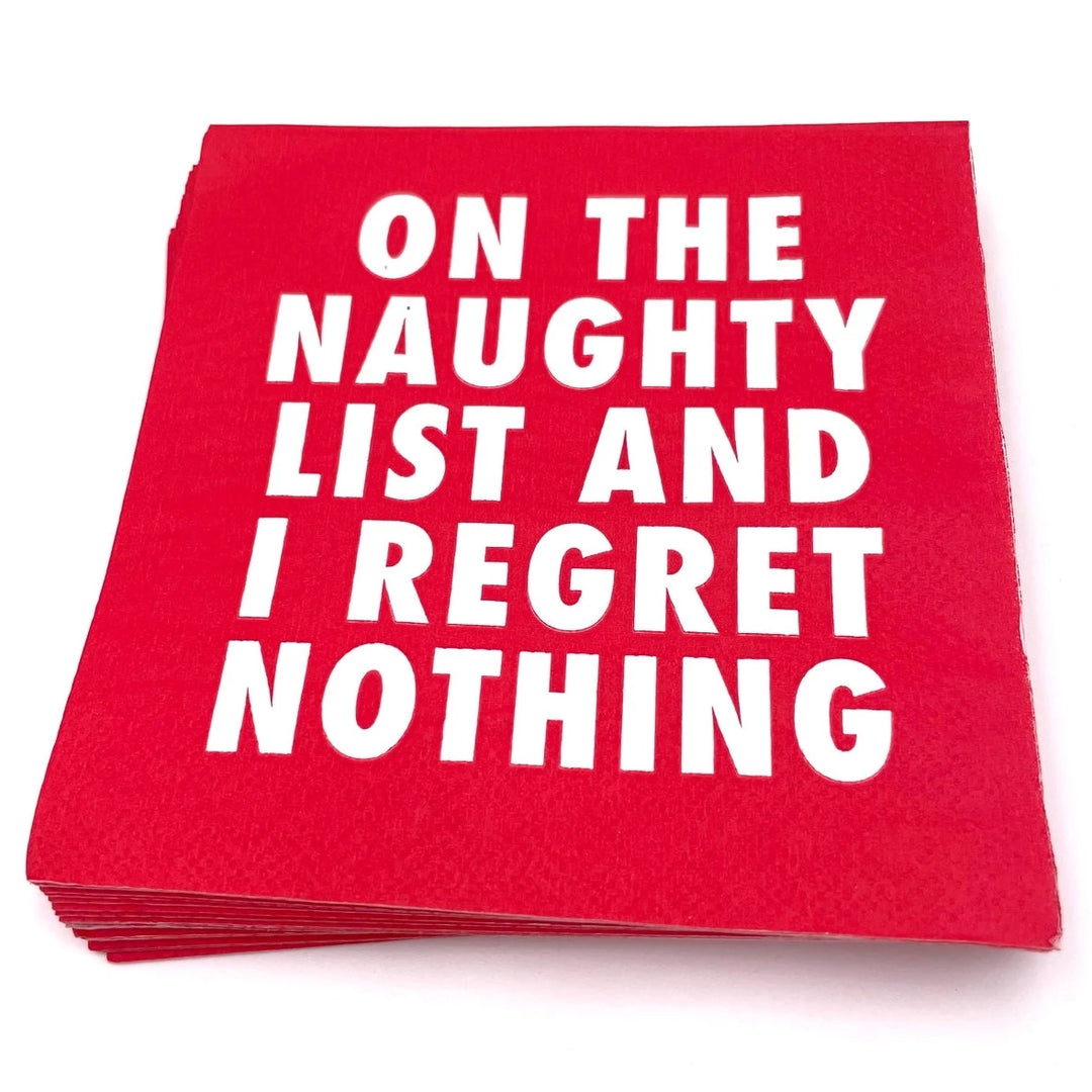 I REGRET NOTHING HOLIDAY COCKTAIL NAPKINS soiree-sisters Christmas Holiday Party Supplies Bonjour Fete - Party Supplies
