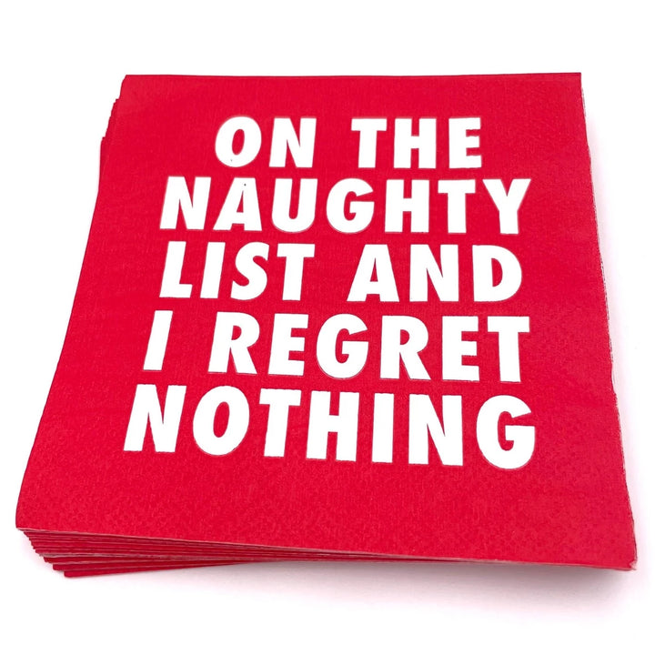 I REGRET NOTHING HOLIDAY COCKTAIL NAPKINS soiree-sisters Christmas Holiday Party Supplies Bonjour Fete - Party Supplies