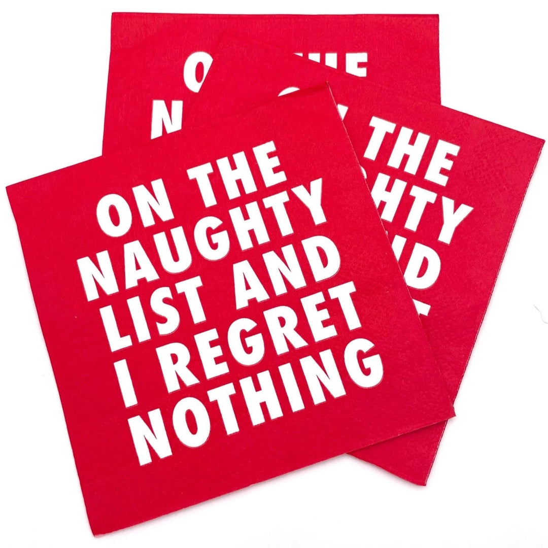 I REGRET NOTHING HOLIDAY COCKTAIL NAPKINS soiree-sisters Christmas Holiday Party Supplies Bonjour Fete - Party Supplies