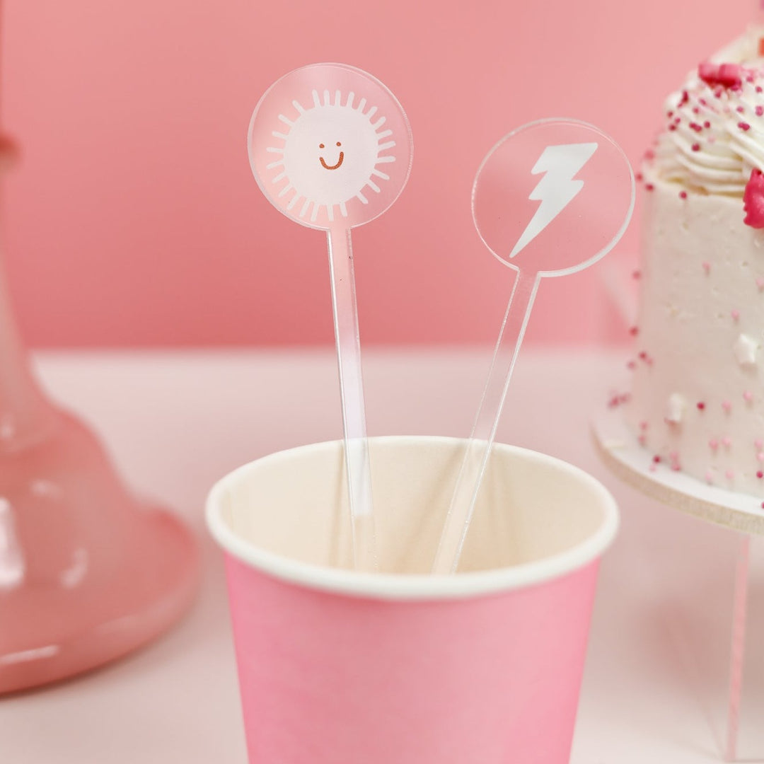 I Believe in Unicorns Acrylic Drink Stirrers Bonjour Fete Party Supplies Drinkware
