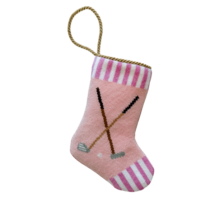 Tee Time Tidings in Pink (Golf Clubs) Bauble Stockings Bauble Stockings Tee Time Tidings in Pink (Golf Clubs) Bonjour Fete - Party Supplies