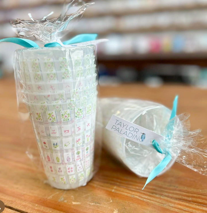 Mahjong Tiles Cups - Bonjour Fête 
